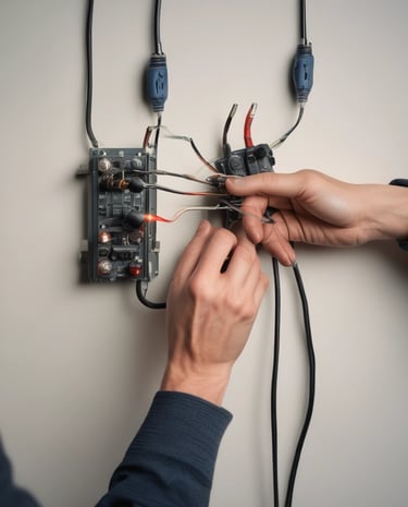 A technician sealing window edges on a bright sunny day.