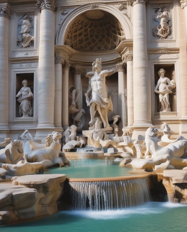 Scenic view of a private tour group exploring a historic site in Lazio.