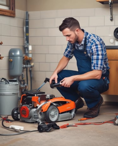 A cozy rustic room with warm earth tones, cushions on the floor, and soft natural light filtering through wooden windows.