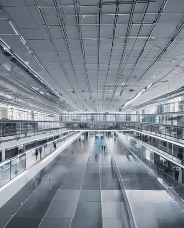 Close-up of electronic components and digital technology tools on a desk.
