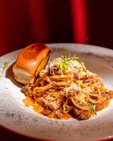 Pasta a la Bolognesa en Rustic la Tebaida Quindío