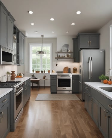 Friendly staff assisting a customer with electrical equipment in the store.