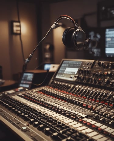 A collection of audio waveforms displayed on a sleek screen.