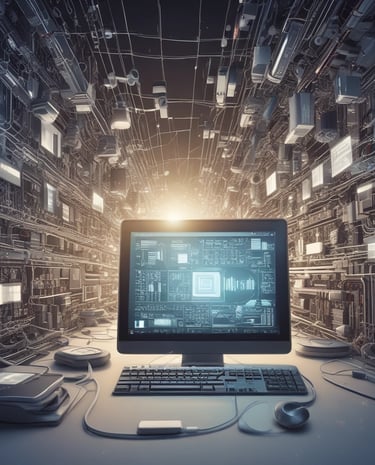 Modern office space with screens showing supply chain dashboards.