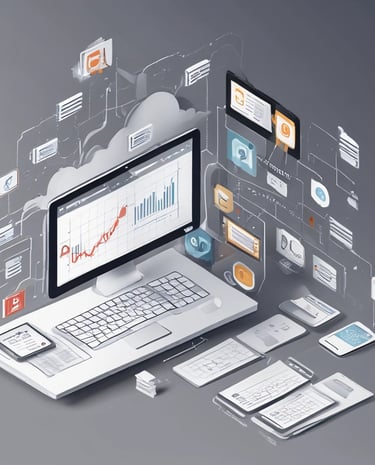 Dynamic team collaborating in a modern office with bold black and white decor and neon highlights.