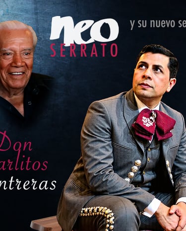 Neo Serrato, con mariachi.