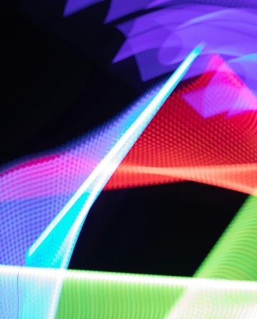 various lights crossing path