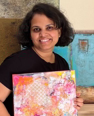 textured earthy abstract painting 