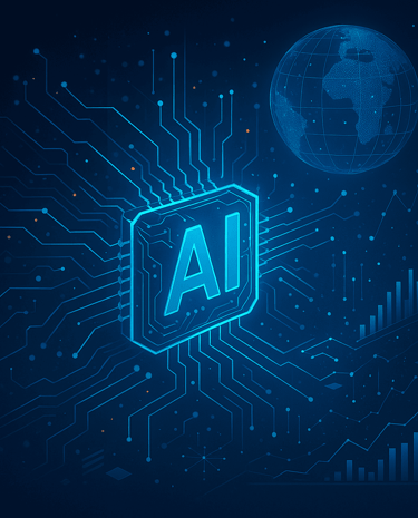 DigyAi team collaborating with AI technology interfaces, representing smart digital transformation