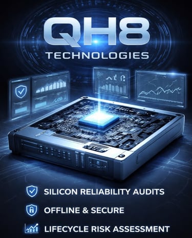 QH8 AI silicon governance monitoring interface showing thermal telemetry.