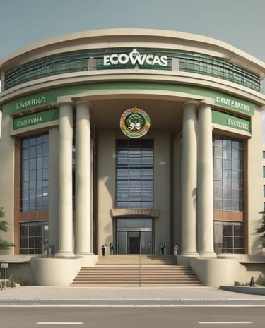 A photo of a bustling financial district.