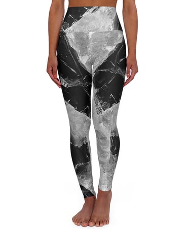black and white crystal leggings