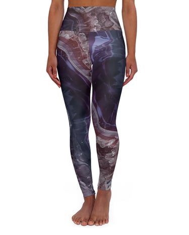 purple marble leggings