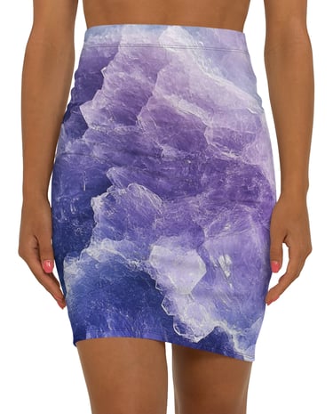 purple crystal pencil skirt