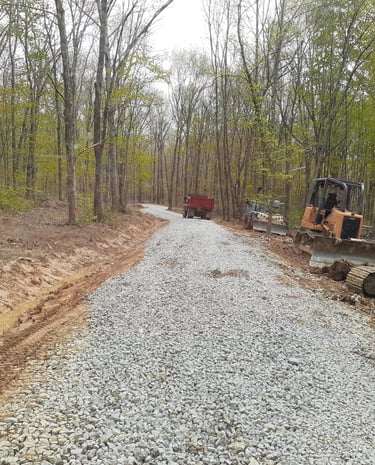 land clearing job and driveway build