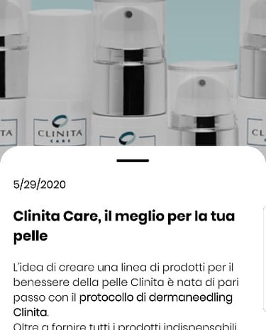 a group of skin care products on a phone