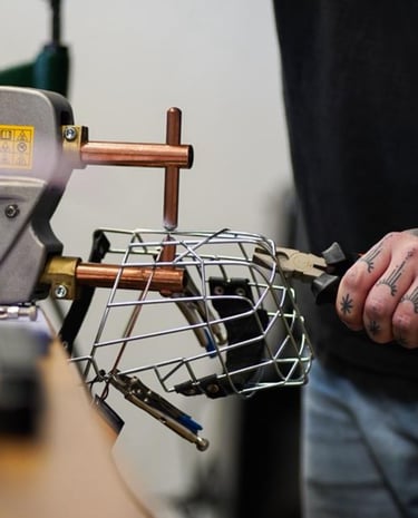 Metallbearbeitung am Maulkorb 