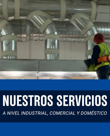Instalación de ductos de acero galvanizado para ventilación industrial en maquiladora de Mexicali