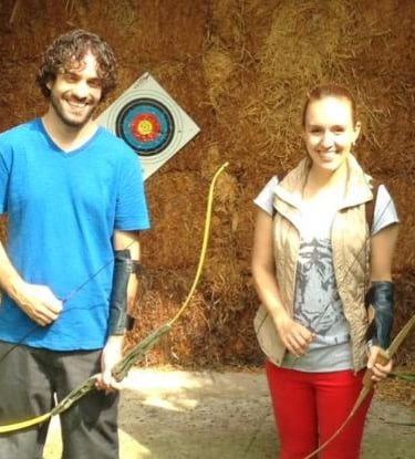 namorados no evento Brincando de Robin Hood