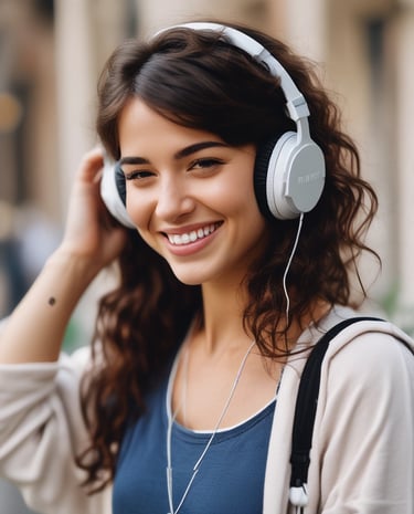 A person is seated at a desk in a music production studio, working on a computer. The setup includes speakers, a pop filter microphone, and an interface with a keyboard. The lighting is dim, creating a focused atmosphere.