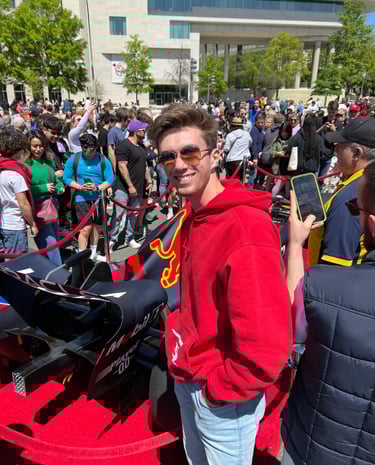 Luke Gilmore at a Redbull F1 event in DC.