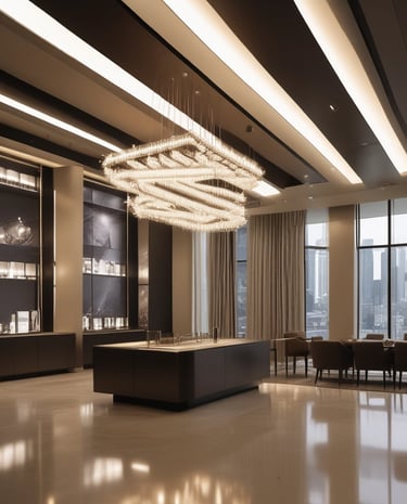 A vibrant outdoor area with decorative lighting, creating an inviting atmosphere for gatherings.