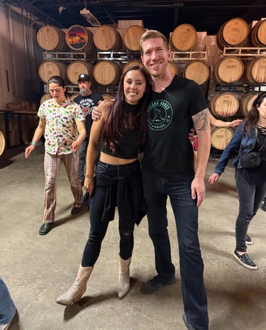 McCann dance instructors teach country swing and line dance group classes at Hangar 76