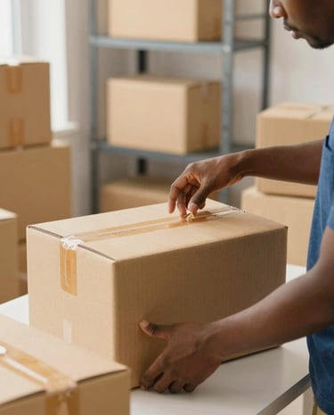 Close-up of a computer screen showing order volumes and logistics tracking.