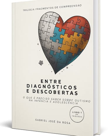 imagem do ebook entre diagnósticos e descobertas, produto autoral sobre autismo e desenvolvimento