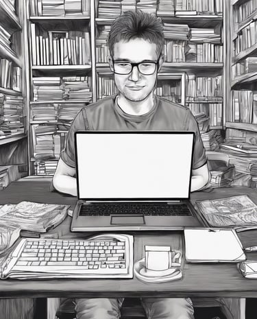 man using laptop