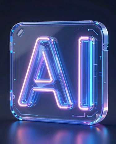 A sleek computer chip embedded in a starry galaxy, symbolizing AI-powered marketing.