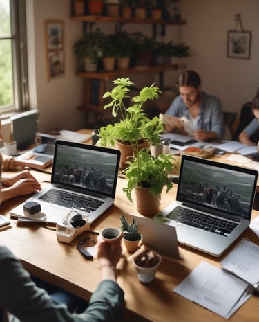 A vibrant market scene showcasing agricultural products.