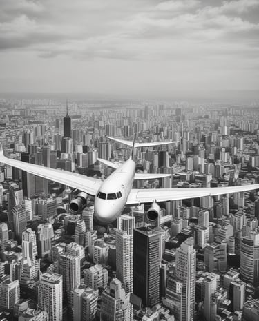 Photo of a cargo plane taking off, representing air freight services.