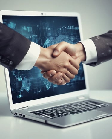 Team collaborating over laptops with charts and notes visible.