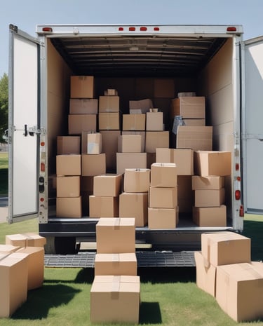 A freight train is moving along a railway track set against a lush, green landscape with dense forested hills. The train consists of various tank and cargo containers, some labeled with logos and text like 'Hamburg Sud'. Overhead, a partially cloudy sky adds depth to the scene.