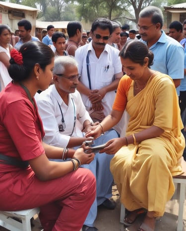 Icons symbolizing women's and youth empowerment.