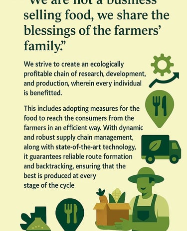 We are not a business selling food, AgriVaidic Integration AVI Venture Studio by Startup India