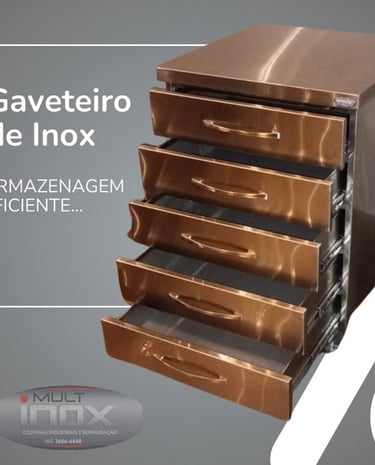 Gaveteiro em Aço Inóx