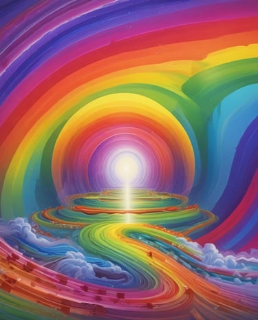 A person sits cross-legged on a wooden floor, surrounded by several singing bowls and a mallet. The person is dressed in brown leggings and a sleeveless top. The scene is bathed in dappled natural light, creating a serene and meditative atmosphere.