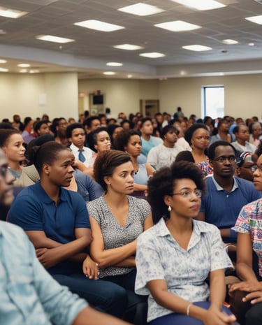 Speakers presenting at a conference podium with attentive audience.