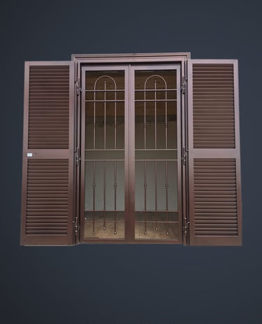 Persiana blindata con grata