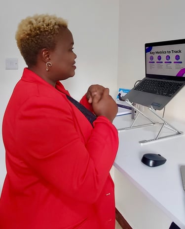 Ndimbumi Msongole Training Marketing Juniors as part of the Tanzania Marketing Science Association