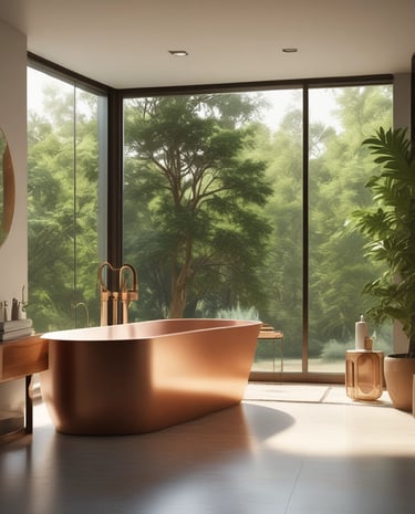 A store display featuring a variety of ornate metal objects, including large, intricately designed vases, and vintage-style gramophones with brass horns. The shelves are filled with a range of shiny and decorative items, including tea pots and other decorative vessels, reflecting a classical and traditional craftsmanship style.