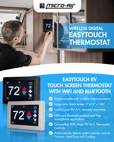 Ecobee Smart Thermostat Premium, an example of Smart RV systems 2025 technology, installed in an RV