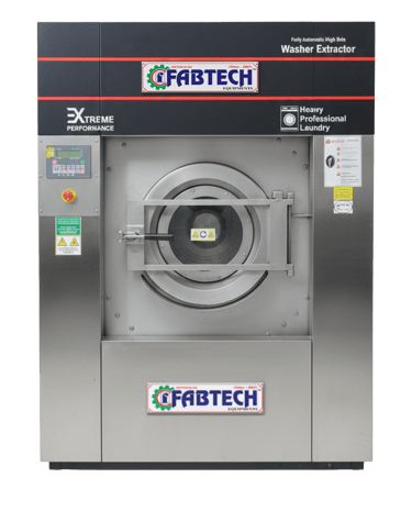 Industrial washer extractor machine for heavy-duty laundry operations