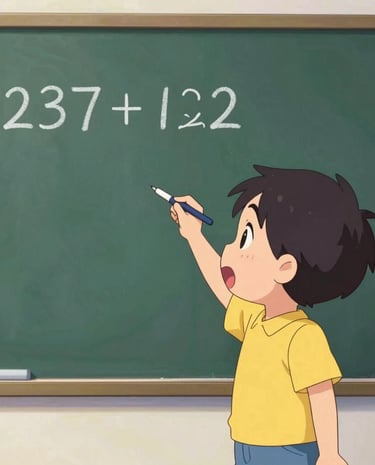 Teacher helping a small group of elementary students with a fun project.