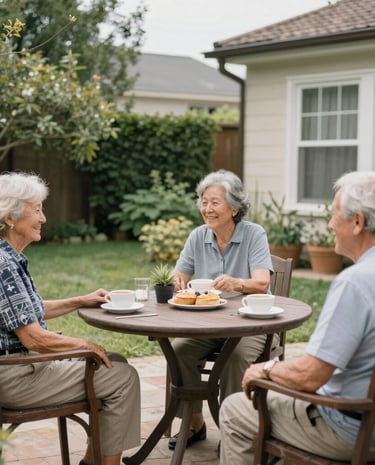 A beautifully set dining table with home-cooked meals ready to be served.
