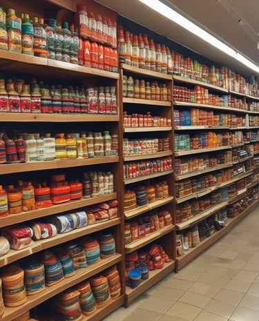 Warmly lit storefront of Assos Turkish Market welcoming visitors in downtown Toronto.