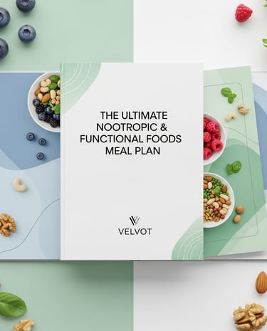 a book with a bookmark and a bowl of fruit