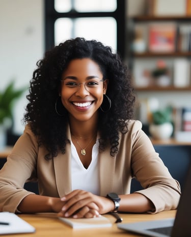 A consultant guiding a client through business graphs and charts.